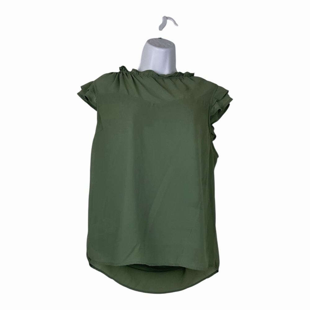 Women's Ruffle Top Romantic Lightweight Business Office‎ Chic Minimalist Capsule